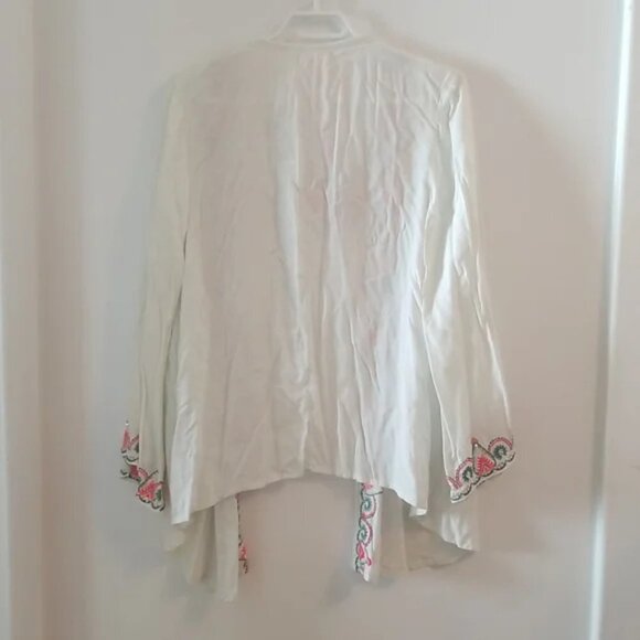Z&L Europe Kimono Robe Jacket Bell Sleeve Embroidered Embroidery b24 - Picture 8 of 9